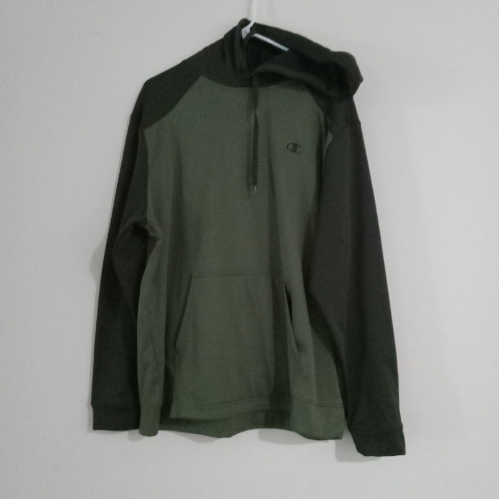 Two toned green Champion hoodie..size xl.